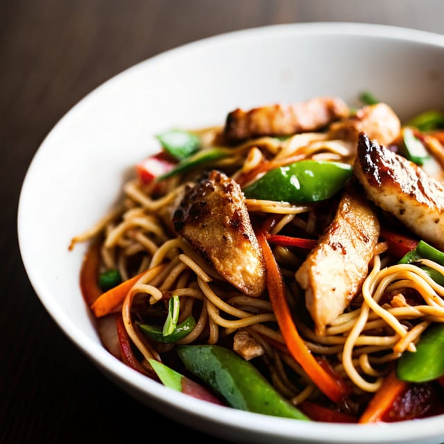 Chicken Chow Mein with the Best Chow Mein Sauce