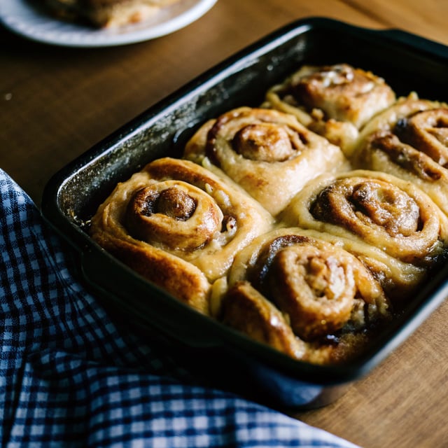 Cinnamon Rolls with Salted Maple Glaze