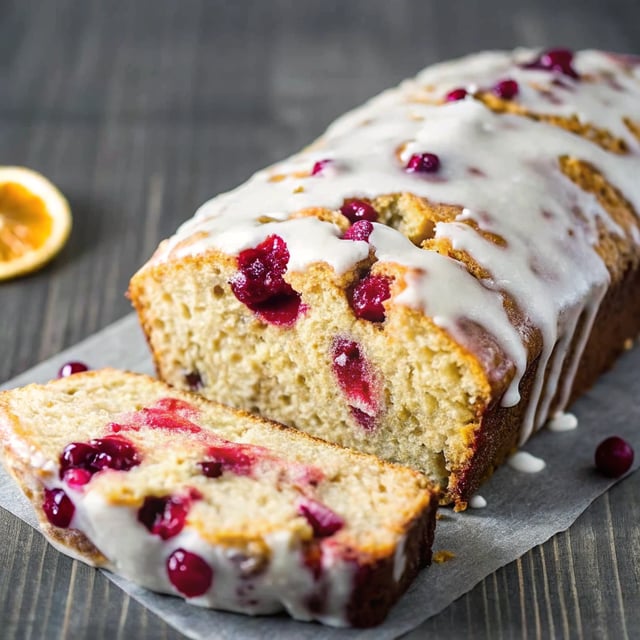 Cranberry Bread with Orange Glaze