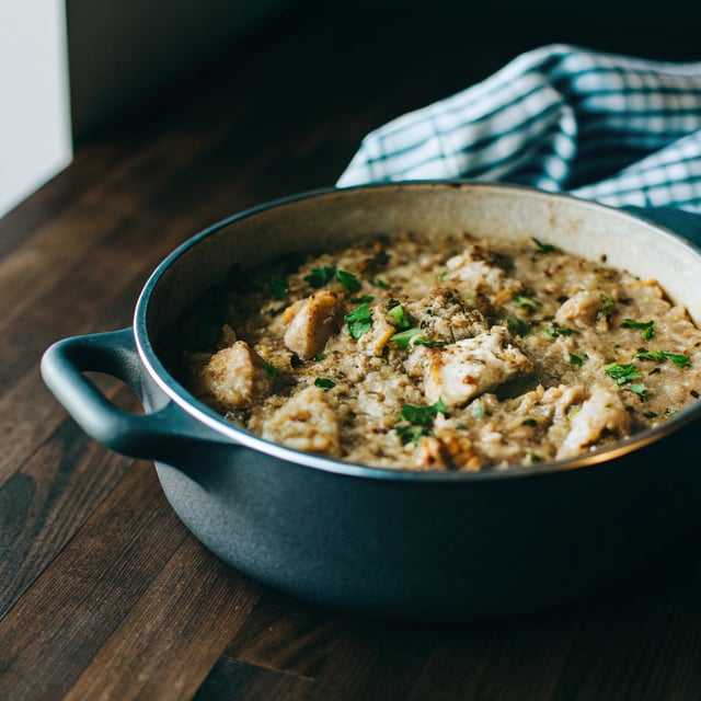 Creamy Chicken and Rice Recipe (a one-pot meal)