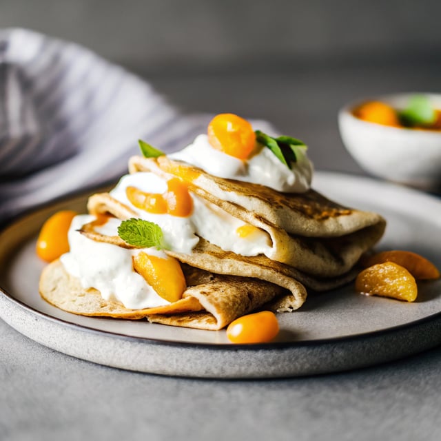 Crepes with Greek Yogurt Cream
