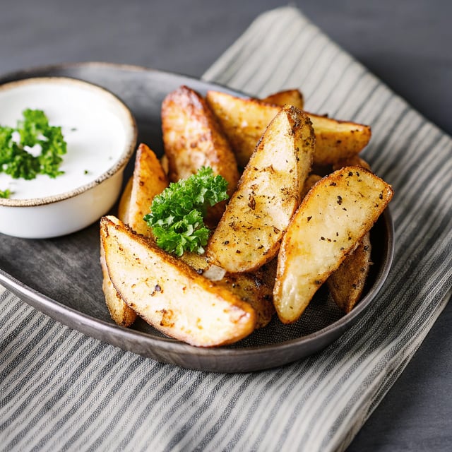 Crispy Baked Potato Wedges