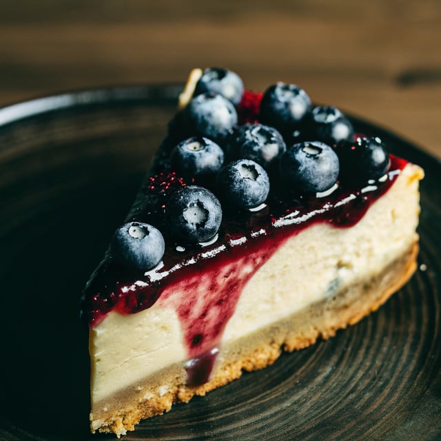 Easy Cheesecake with Blueberry Topping (No Water Bath)