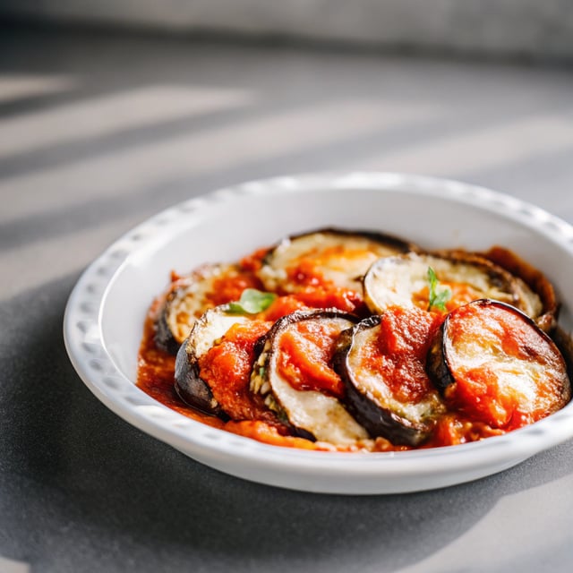 Eggplant with Red Pepper Sauce