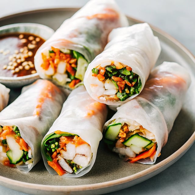 Fresh Spring Rolls with Best Sauce