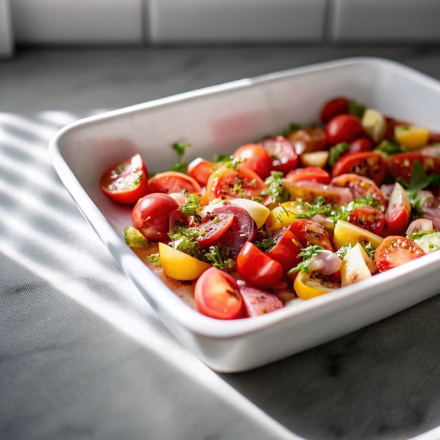 Garlicky Marinated Tomato Salad Recipe