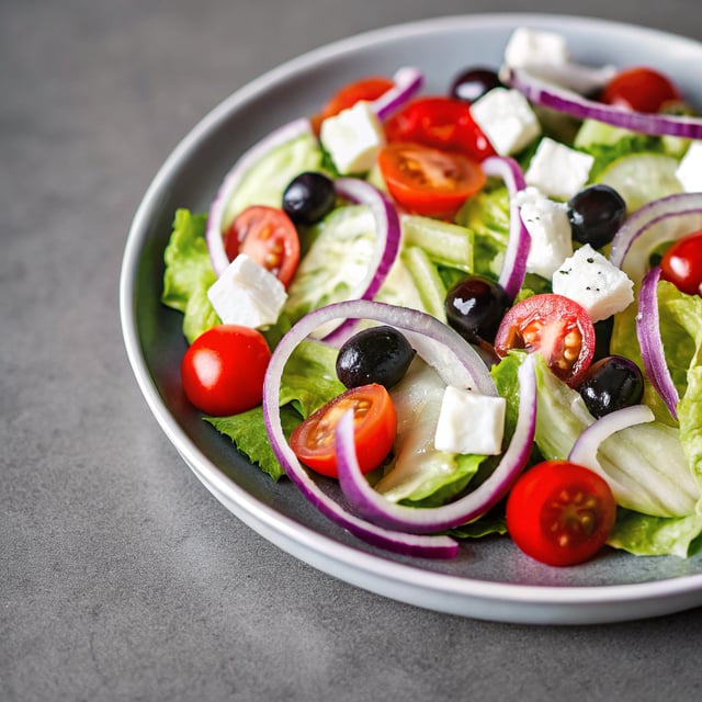 Greek Salad Recipe with Lemon Dressing