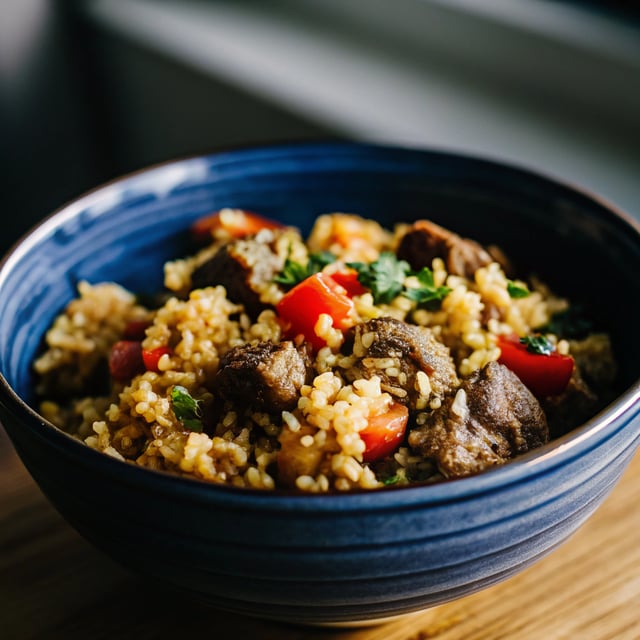Instant Pot Rice Recipe (Beef Plov)