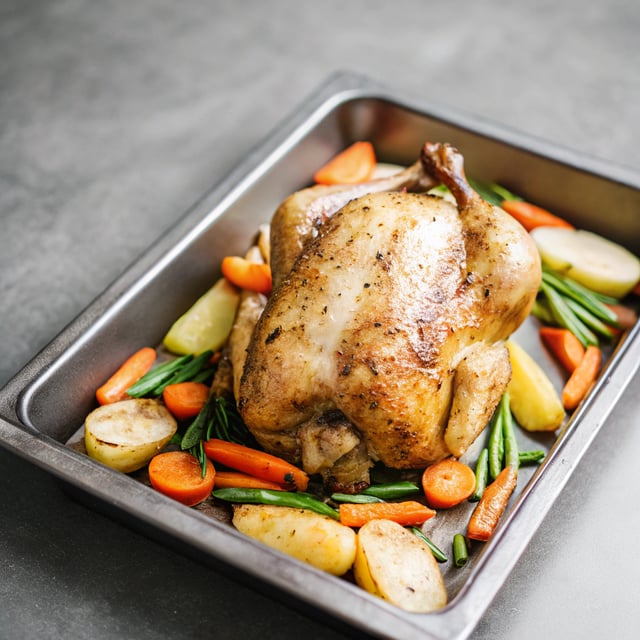 Juicy Roast Chicken and Vegetables
