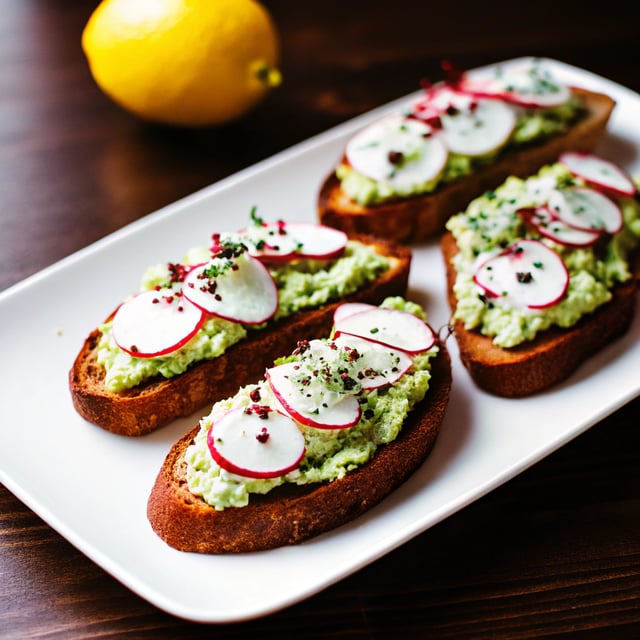 Open Faced Avocado Spread Sandwiches