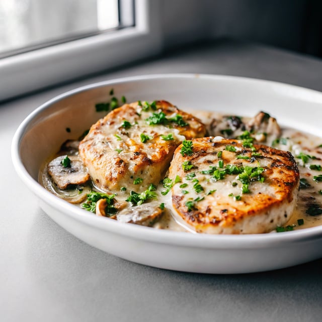 Pork Chops in Creamy Mushroom Sauce