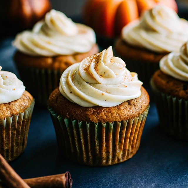Pumpkin Cupcakes with Cream Cheese Frosting