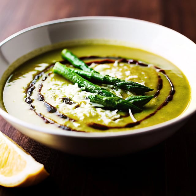 Asparagus Soup with Lemon and Parmesan
