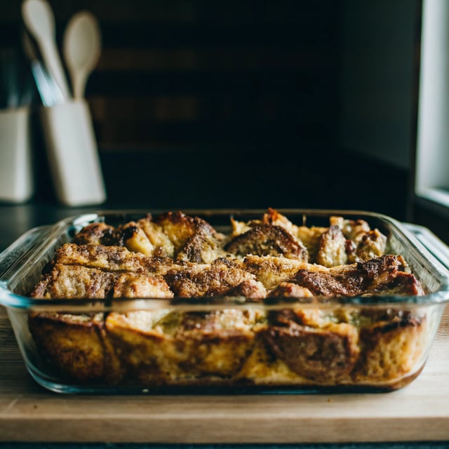 Boozy Caramel French Toast Casserole