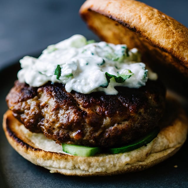Greek-Style Lamb Burgers