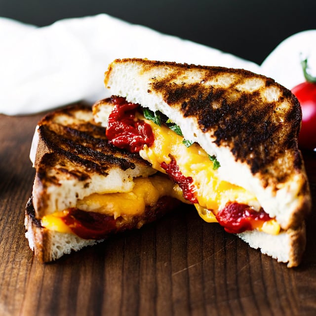 Grilled Cheese Sandwiches with Sun-Dried Tomato Pesto