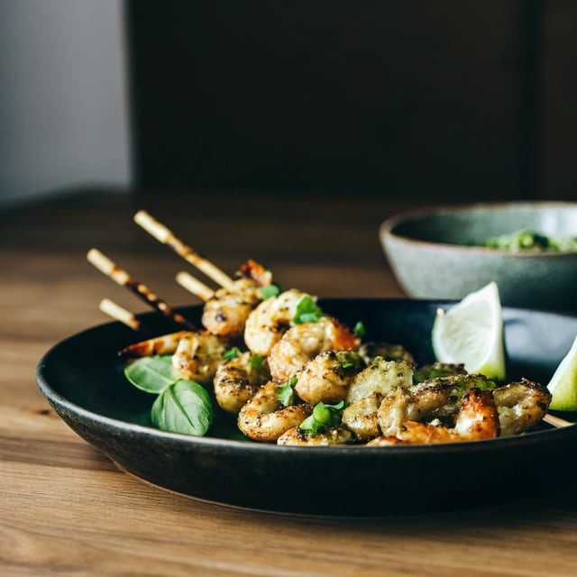 Grilled Pesto Shrimp