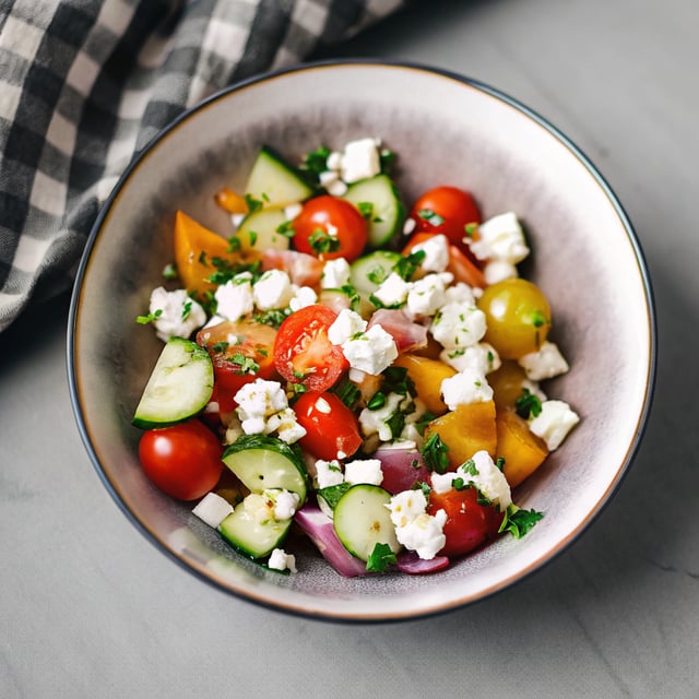 Israeli Salad with Feta
