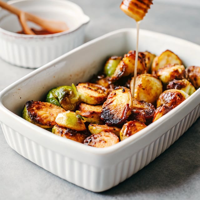 Roasted Brussels Sprouts with Balsamic Vinegar and Honey