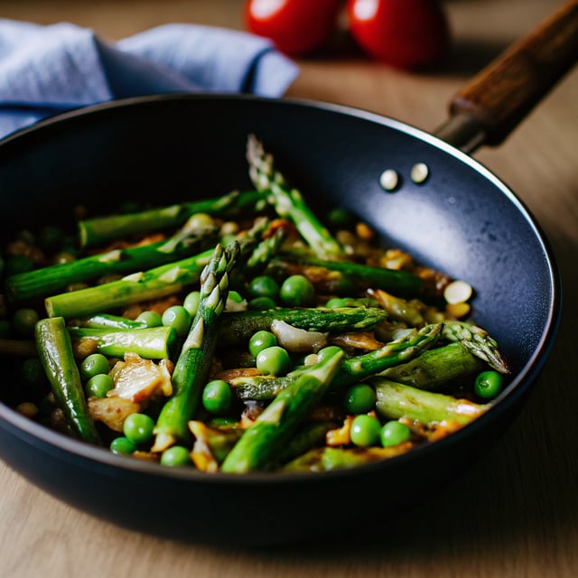 Sautéed Asparagus and Peas