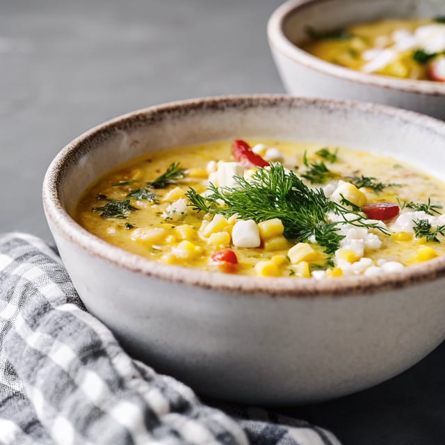 Summer Corn Soup with Fresh Herbs