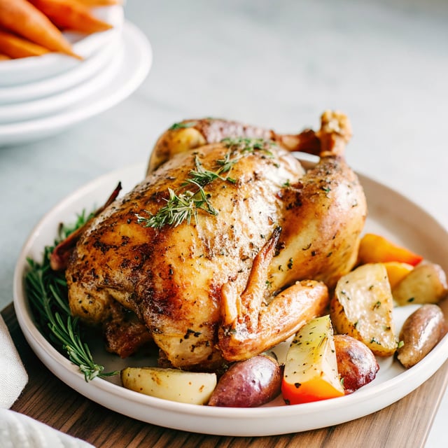 Sunday Night Roast Chicken with Herb Butter
