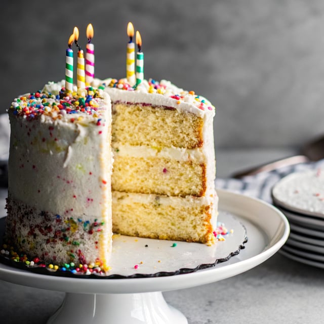 Vanilla Birthday Cake with Old-Fashioned Vanilla Buttercream