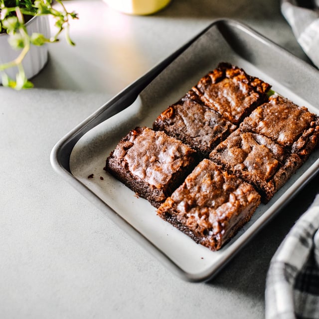 6 Ingredient Espresso Brownies