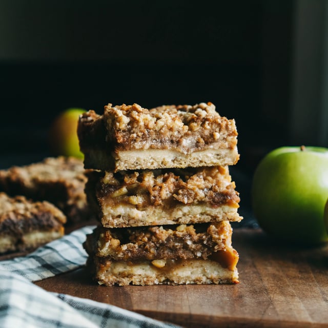 Addicting Caramel Apple Crisp Bars
