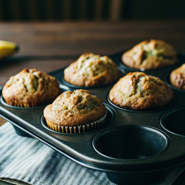 Amazingly Wholesome 5 Ingredient Banana Bread Muffins