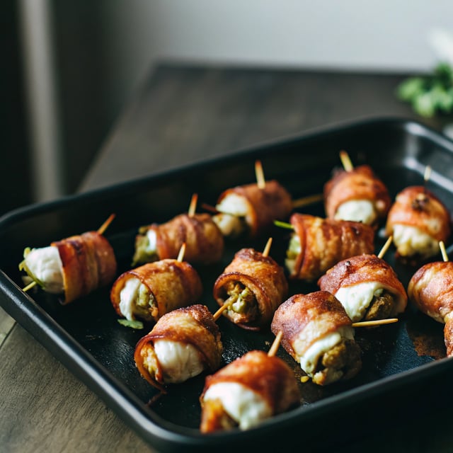 Bacon-Wrapped Dates with Goat Cheese