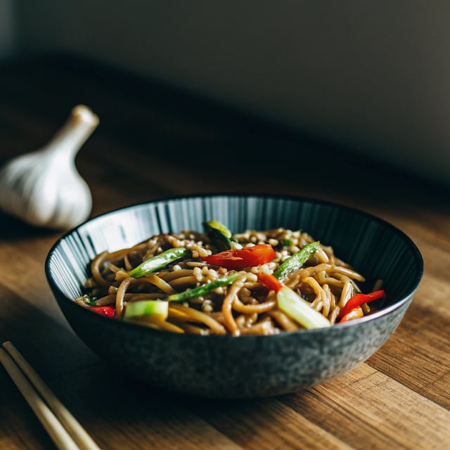 Black Pepper Stir Fried Udon