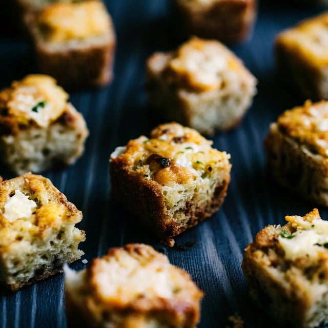 Cheezy Garlic Croutons