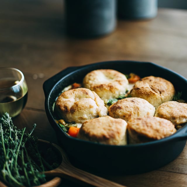 Chicken Pot Pie with Biscuits