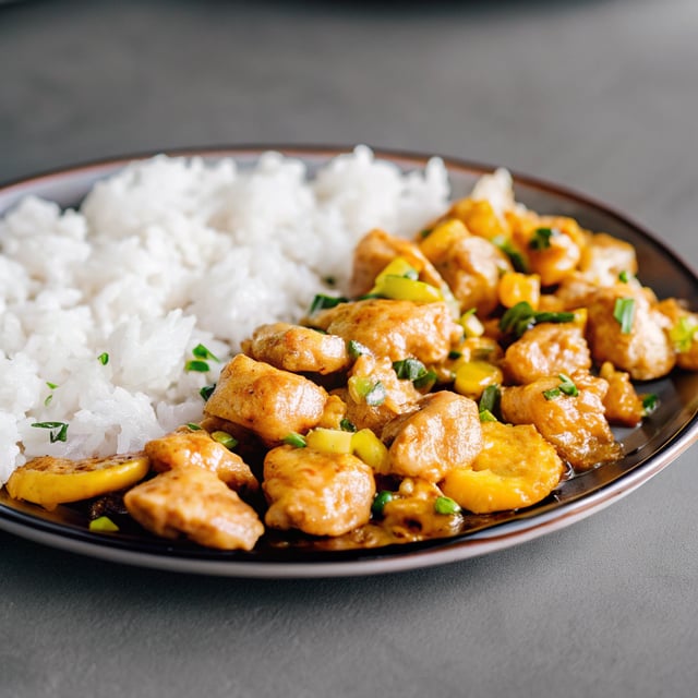 Cilantro Orange Chicken with Rice and Beans