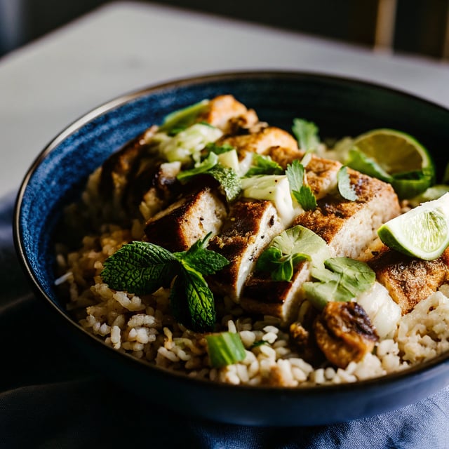 Coconut Lime Grilled Chicken and Rice