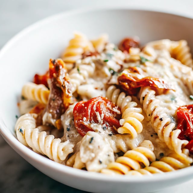 Creamy Garlic Sun-Dried Tomato Pasta