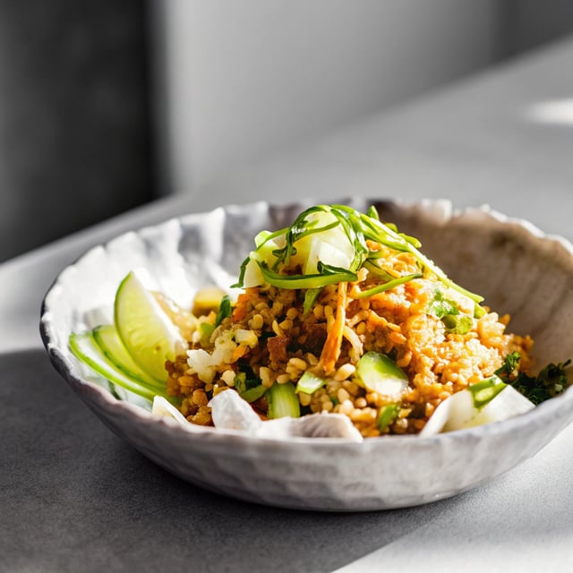 Crispy Rice Salad with Cucumbers and Herbs