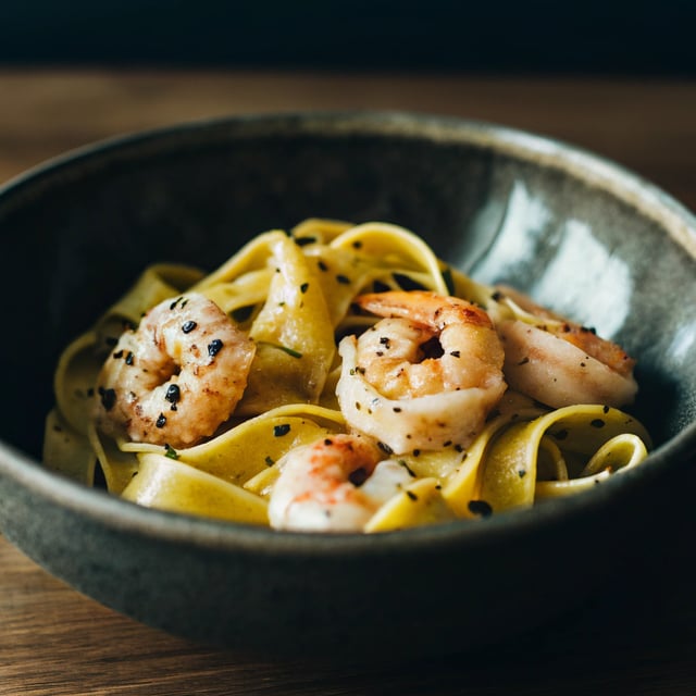 Date Night Lemon Pappardelle with Shrimp