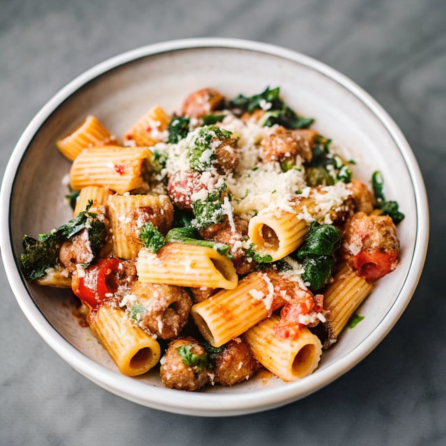 Date Night Rigatoni with Sausage and Kale