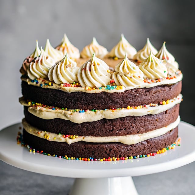 Double Chocolate Cake with Buttercream Frosting