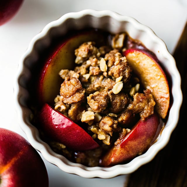 Five Minute Single Serving Apple Crisp