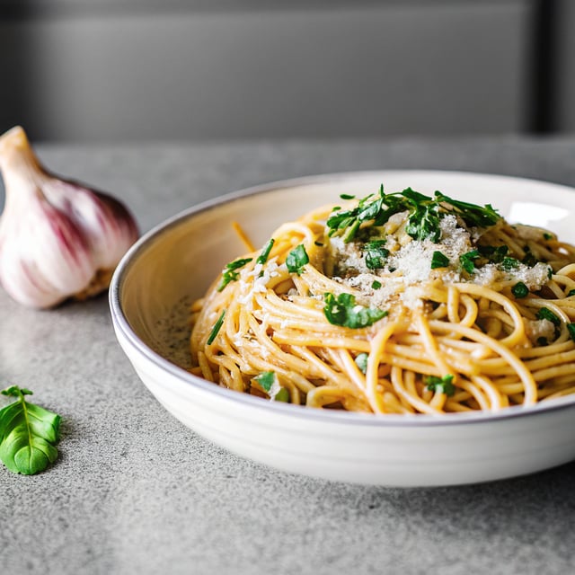 Garlic Butter Spaghetti with Herbs