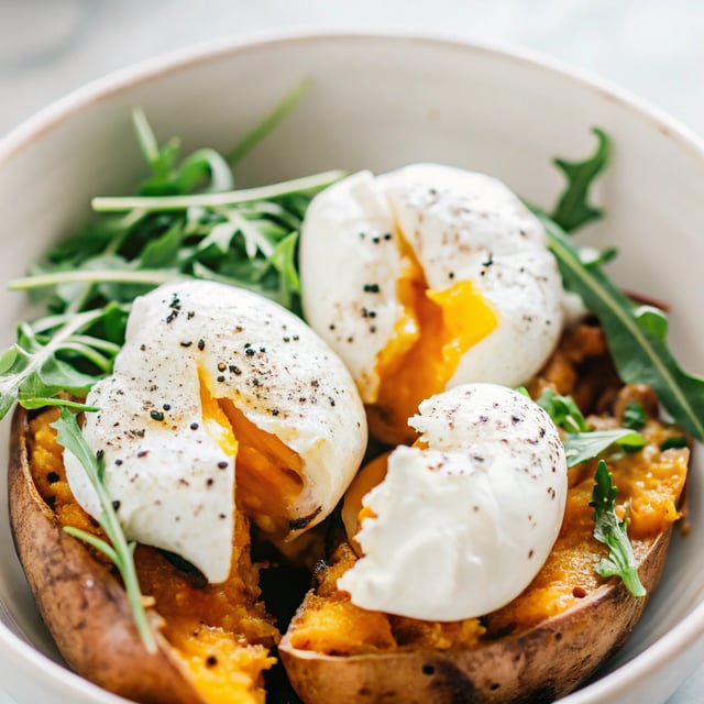 Healing Bowls with Turmeric Sweet Potatoes, Poached Eggs, and Lemon Dressing