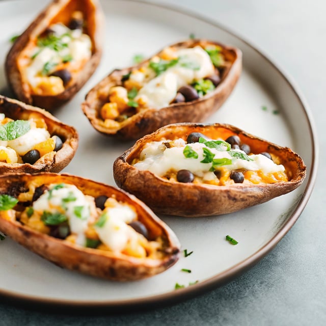 Healthy Chipotle Sweet Potato Skins