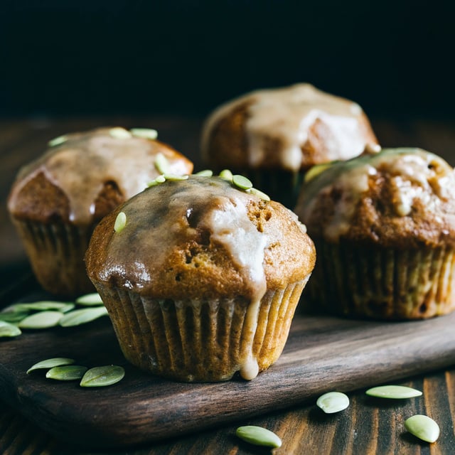 Healthy Maple Glazed Pumpkin Muffins