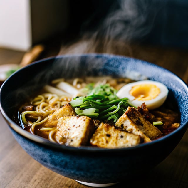 Homemade Spicy Ramen with Tofu