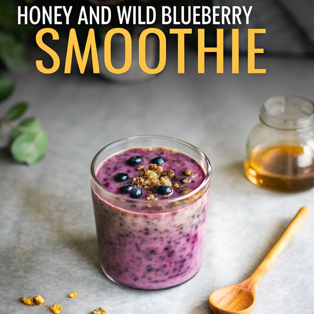 Honey and Wild Blueberry Smoothie