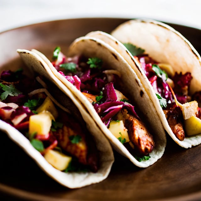 Instant Pot Hawaiian Chicken Tacos with Jalapeño Ranch Slaw