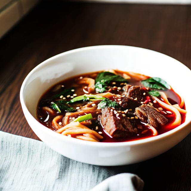 Instant Pot Spicy Short Rib Noodle Soup